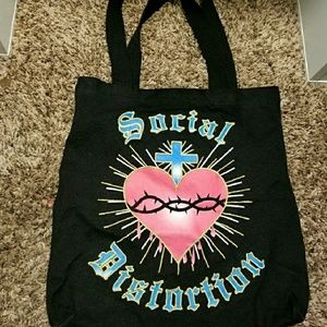 NWOT Social Distortion 'Sacred Heart' Tote Bag